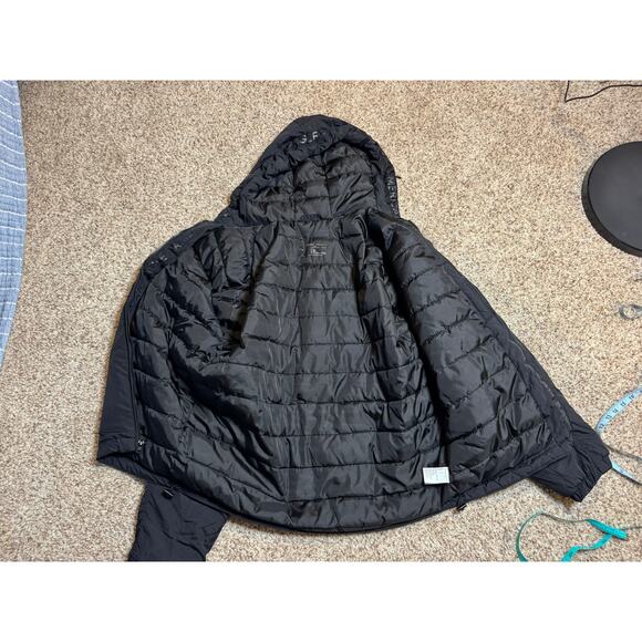 American Eagle Black, Hooded jacket/Coat Men's Large, Black, Zip Up, midweight - Picture 13 of 13